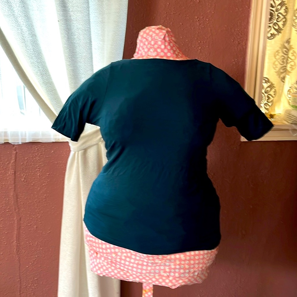 Universal standard boatneck tee in teal (deep sea?)